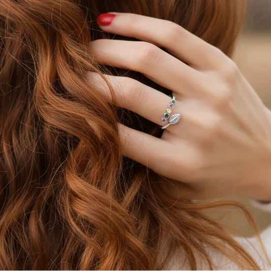 Bague réglable en Tourmaline multicolore et Argent (BAG37 - 2)