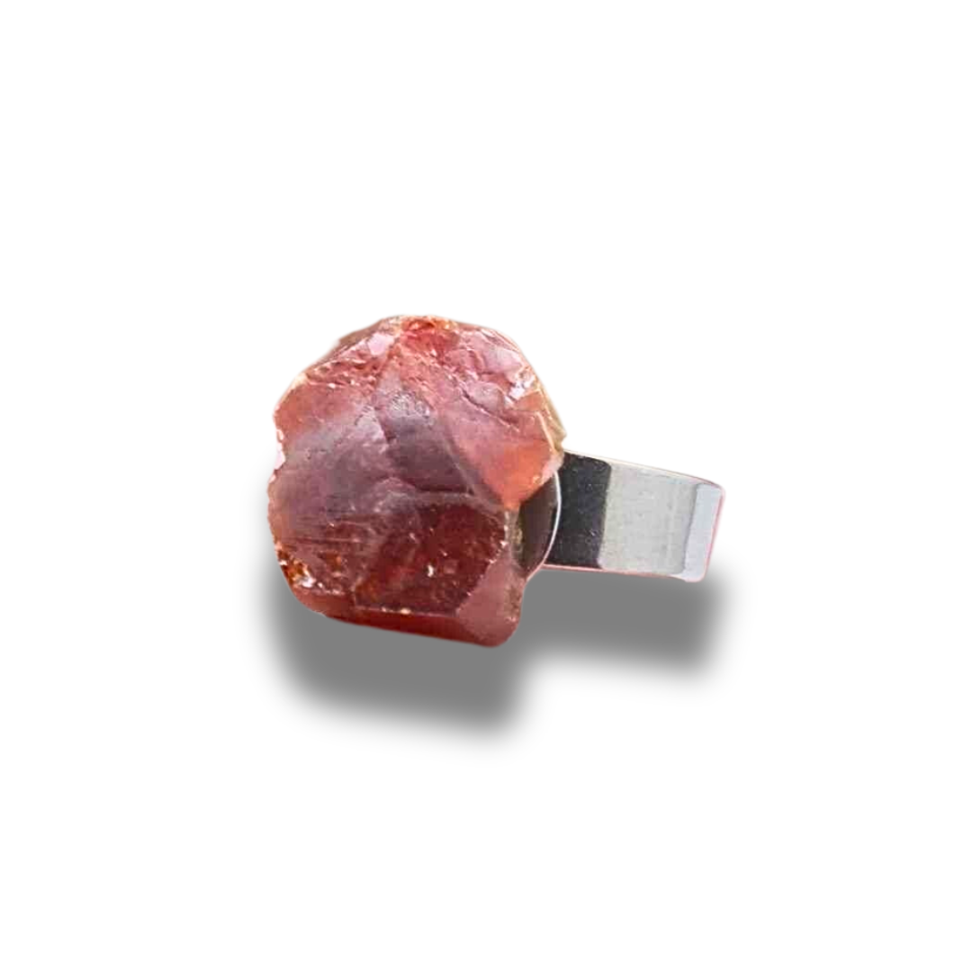 Bague réglable en Vanadinite brute (BAGA24) - ENAE Minéraux