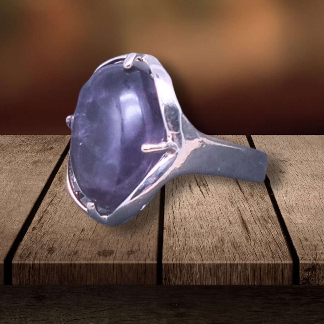 Bague réglable en Améthyste (BAGA6) - ENAE Minéraux