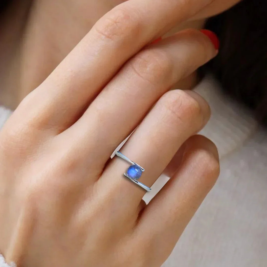 Bague réglable en Labradorite (BAG43-7)