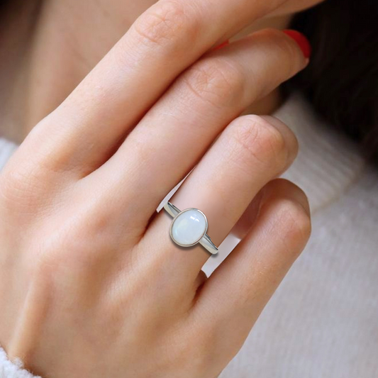 Bague réglable en Péristérite (BAG31-2)