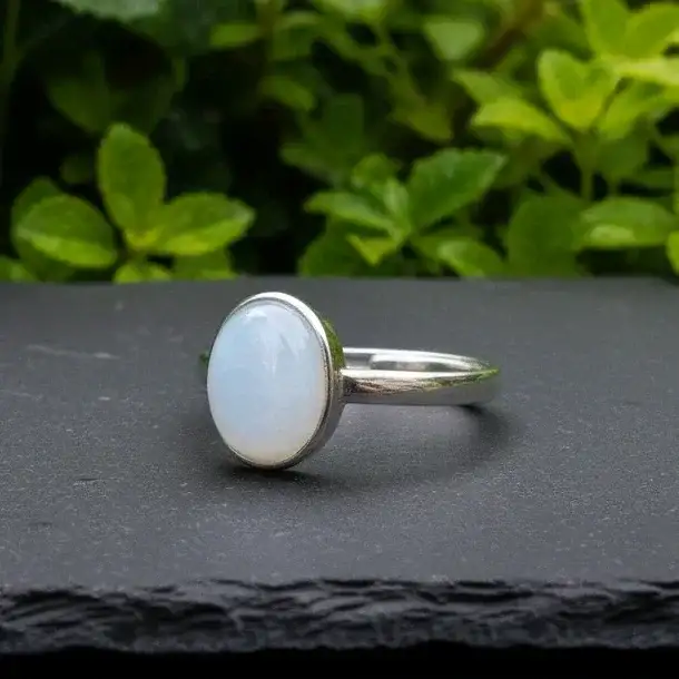 Bague réglable en Péristérite (BAG31 - 2)