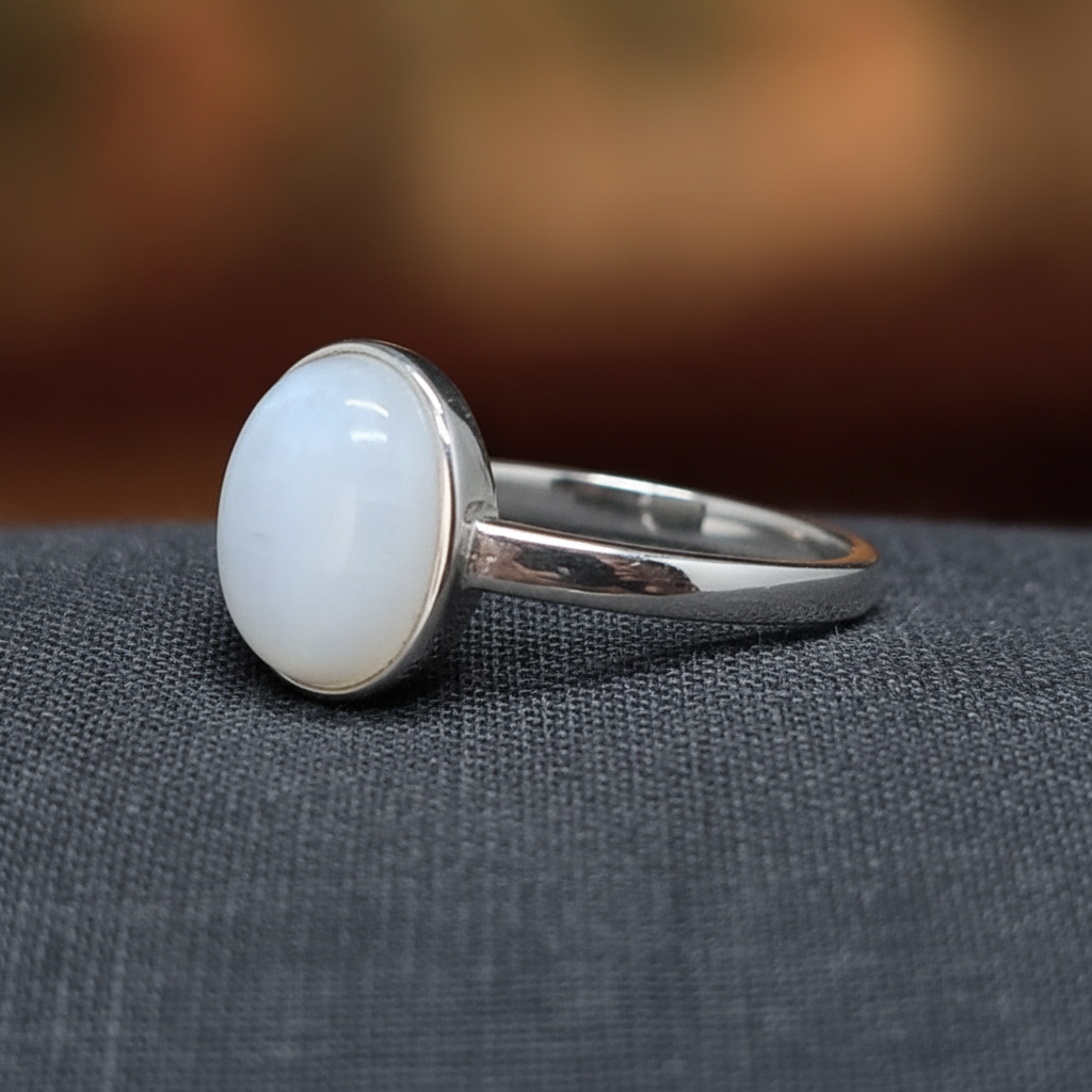 Bague réglable en Péristérite (BAG31-2)