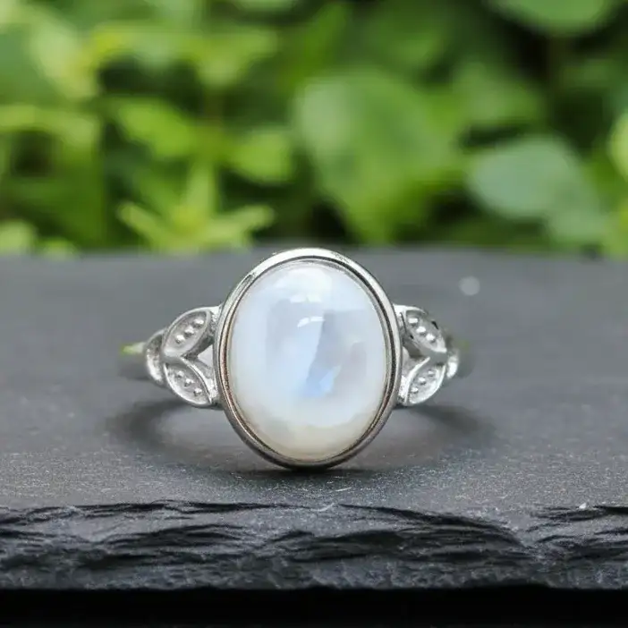 Bague réglable en Péristérite (BAG32 - 2)