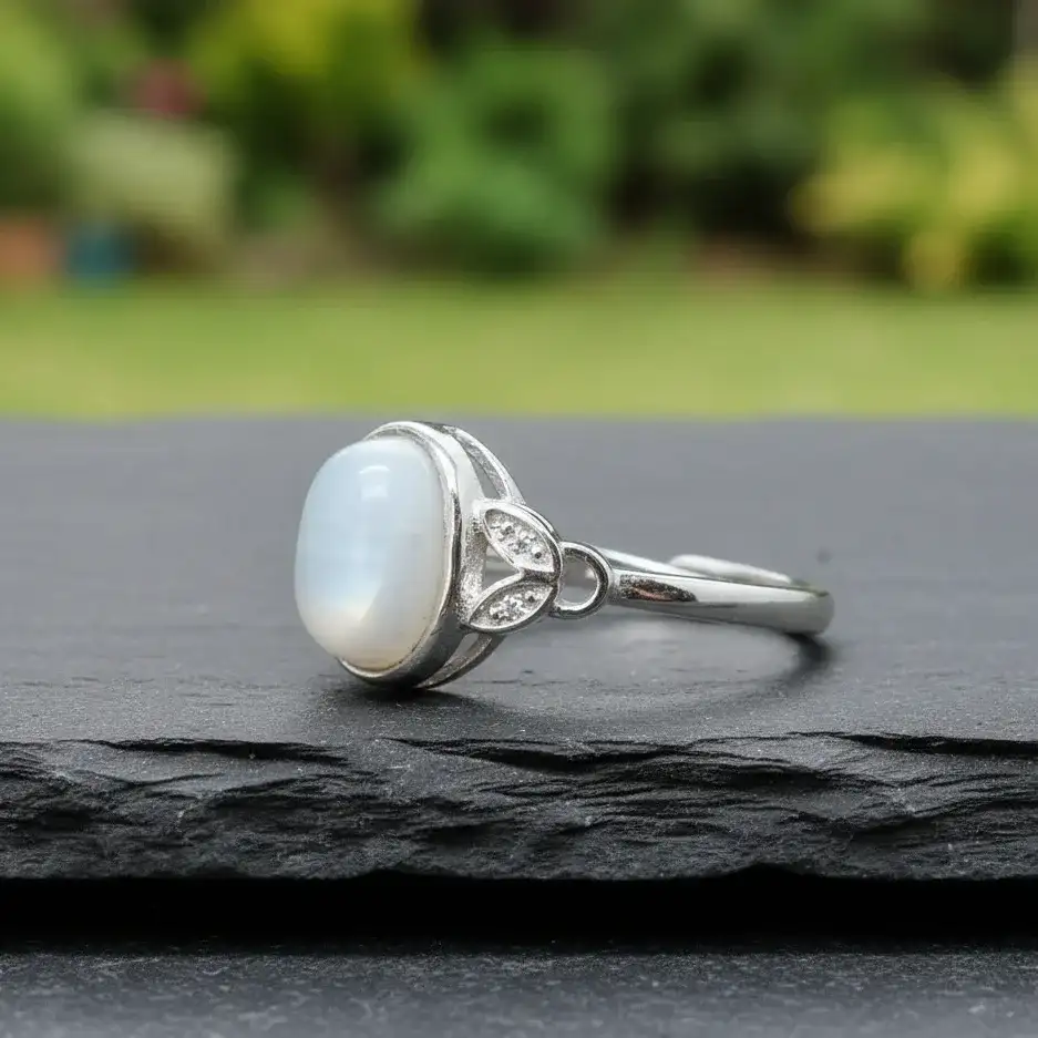 Bague réglable en Péristérite (BAG32 - 2)