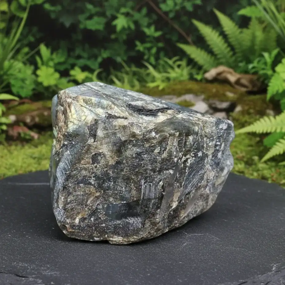 Bloc de Labradorite brut et poli 1357g (LAP352 - 3)