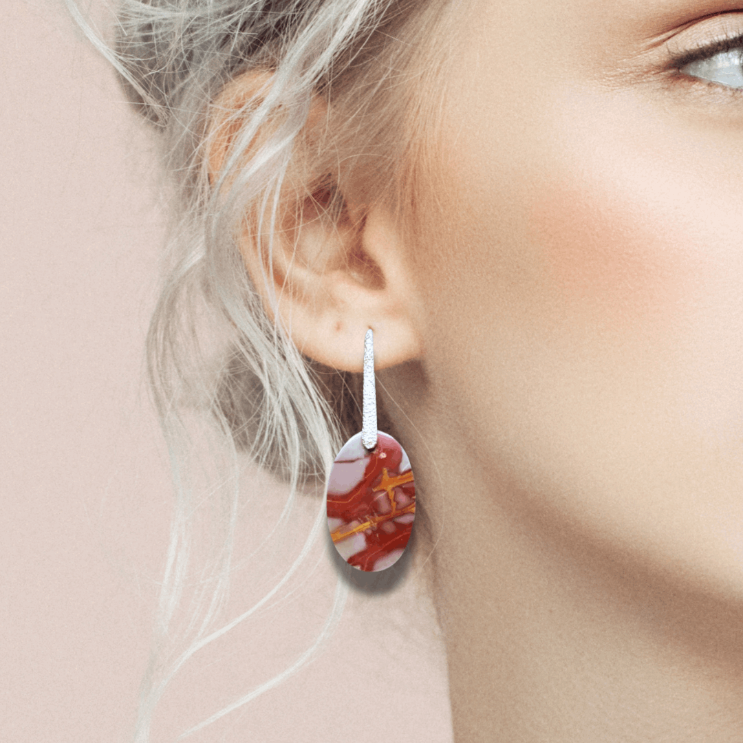 Boucles d'oreilles en Jaspe Noreena (BO93)