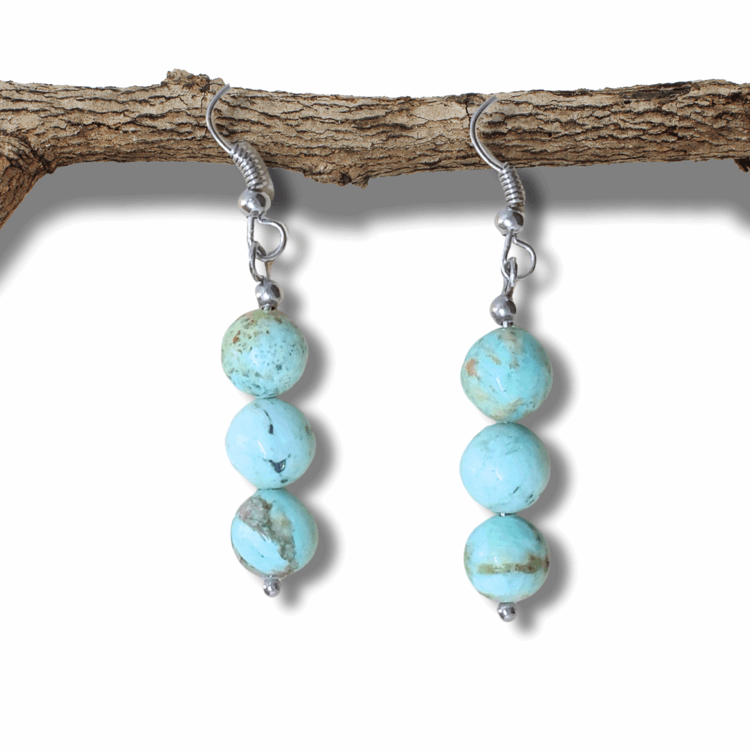 Boucles d'oreilles en Turquoise - ENAE Minéraux