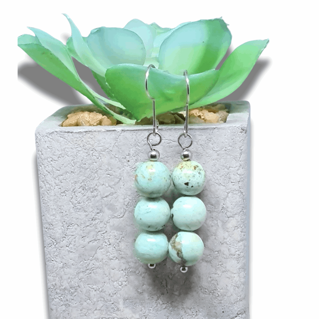 Boucles d'oreilles en Turquoise - ENAE Minéraux