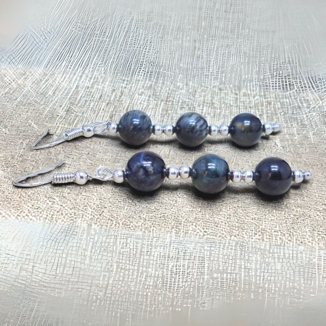 Boucles d'oreilles en Œil de Faucon (BO210)