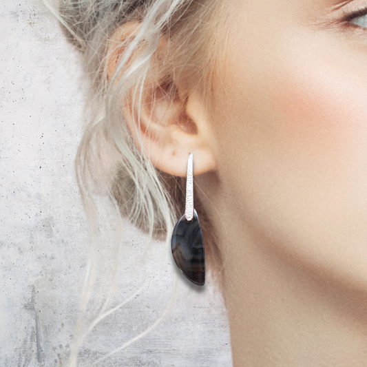 Boucles d'oreilles en Agate Montana (BO114)