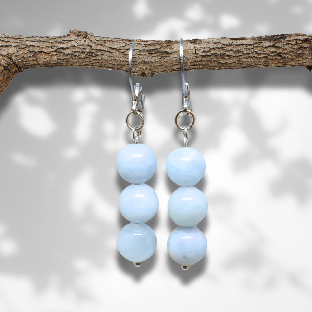 Boucles d'oreilles en Aigue-Marine (BO208-1)