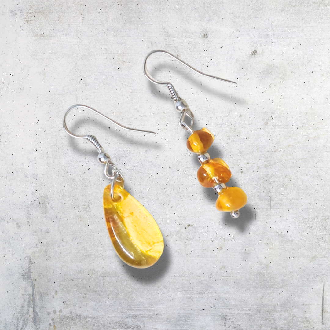 Boucles d'oreilles en Ambre (BO211)