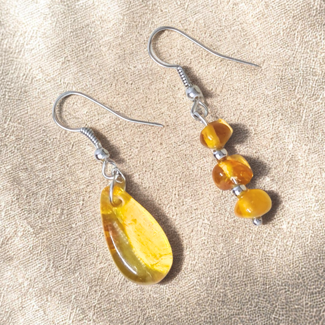 Boucles d'oreilles en Ambre (BO211)