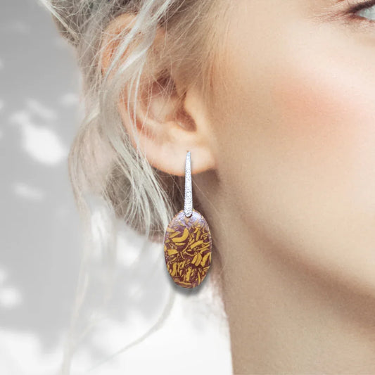 Boucles d'oreilles en Jaspe Maryam (BO102)