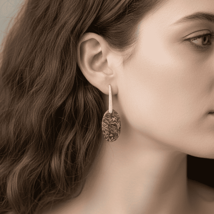 Boucles d'oreilles en Jaspe Maryam (BO102)