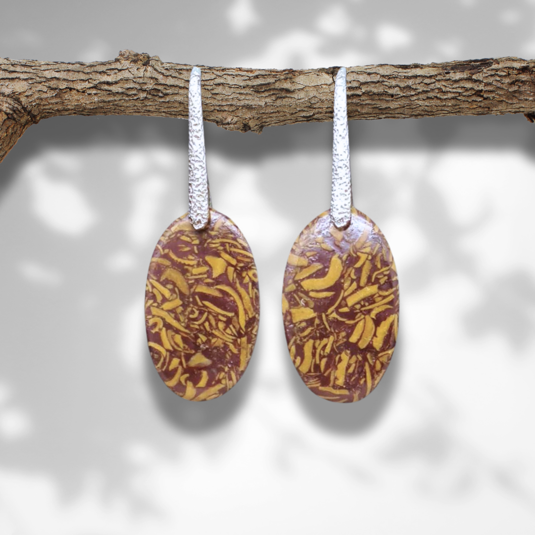 Boucles d'oreilles en Jaspe Maryam (BO102) - ENAE Minéraux