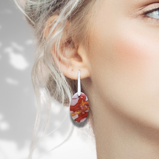 Boucles d'oreilles en Jaspe Noreena (BO93)