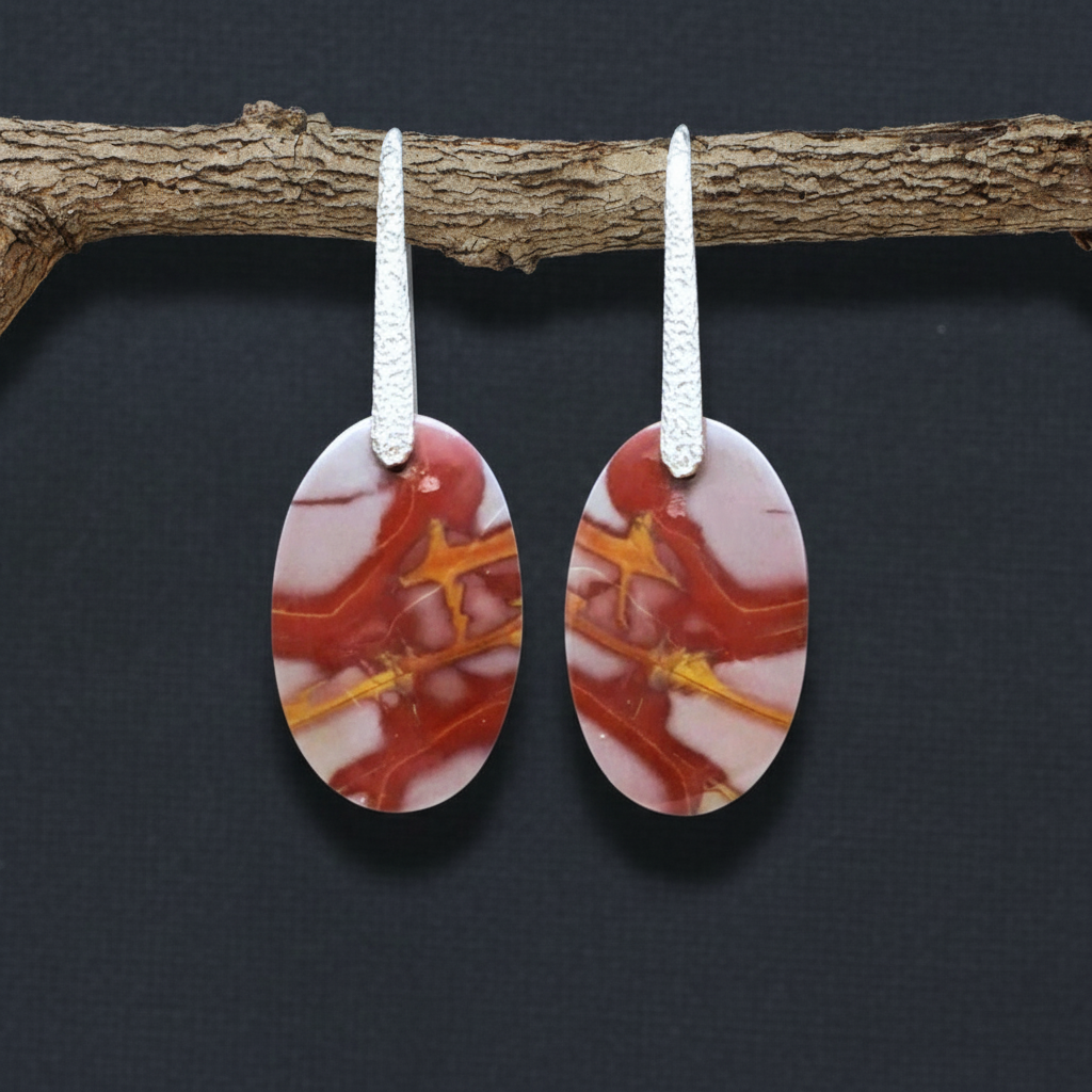 Boucles d'oreilles en Jaspe Noreena (BO93)