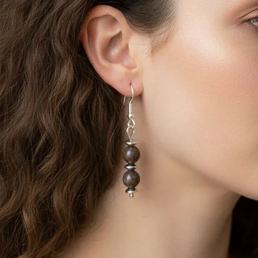 Boucles d'oreilles en Opale Boulder (BO155)