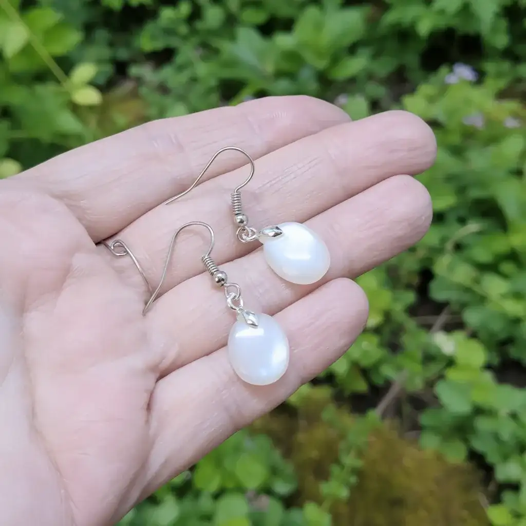Boucles d'oreilles en Pierre de Lune (BO209 - 2)