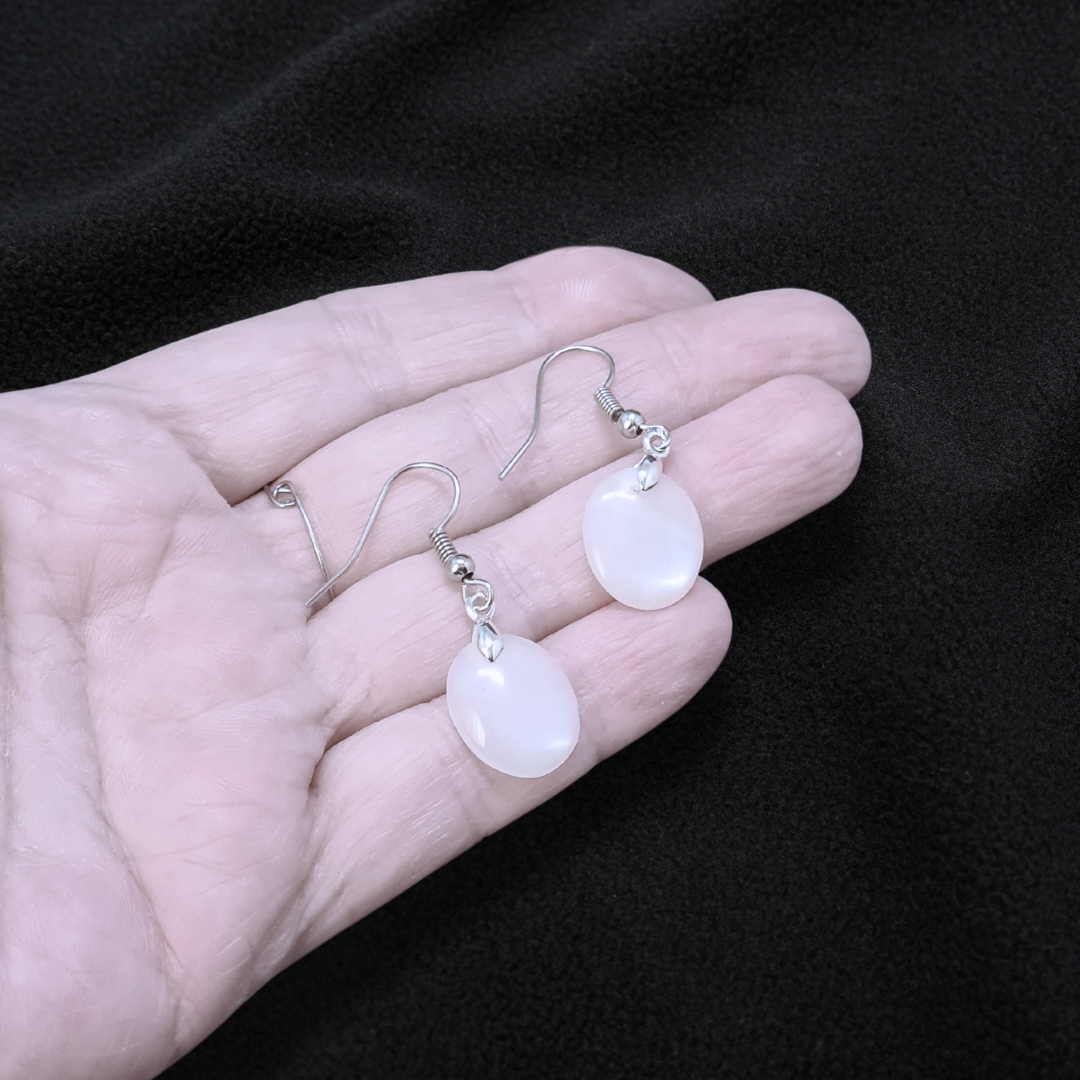 Boucles d'oreilles en Pierre de Lune (BO209-1)