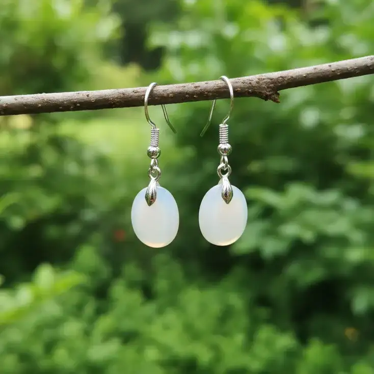 Boucles d'oreilles en Pierre de Lune (BO209 - 2)