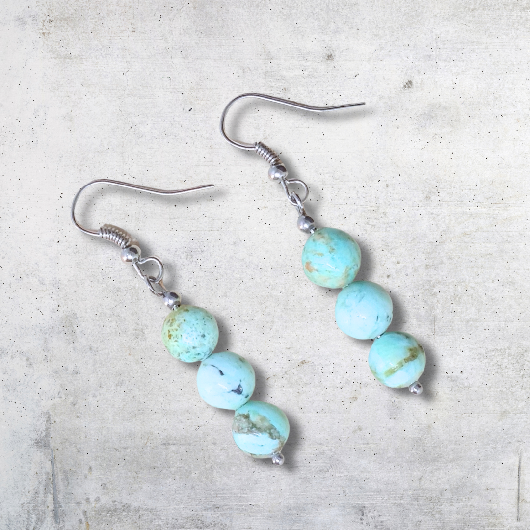 Boucles d'oreilles en Turquoise (BO209) - ENAE Minéraux