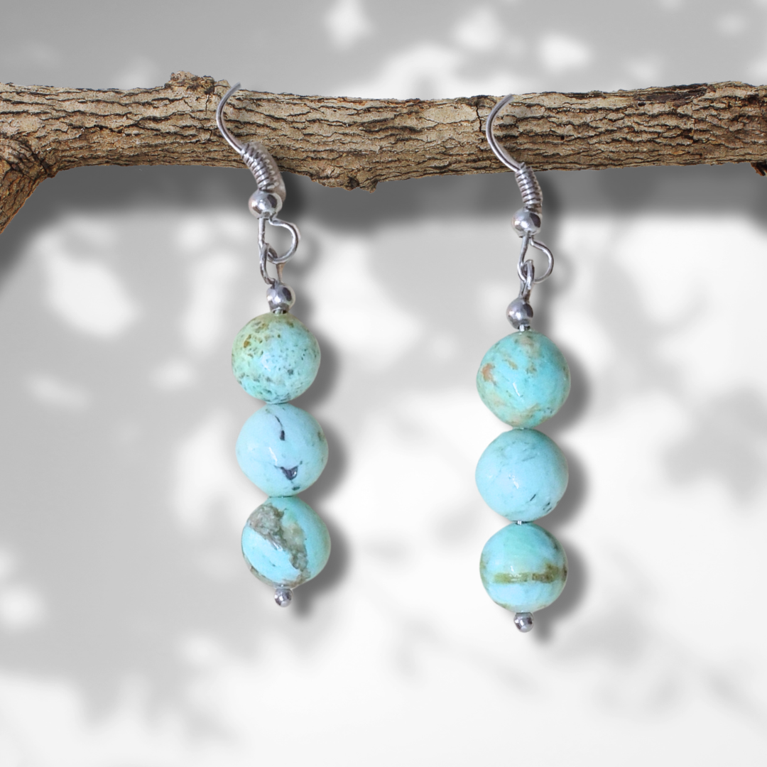 Boucles d'oreilles en Turquoise (BO209) - ENAE Minéraux