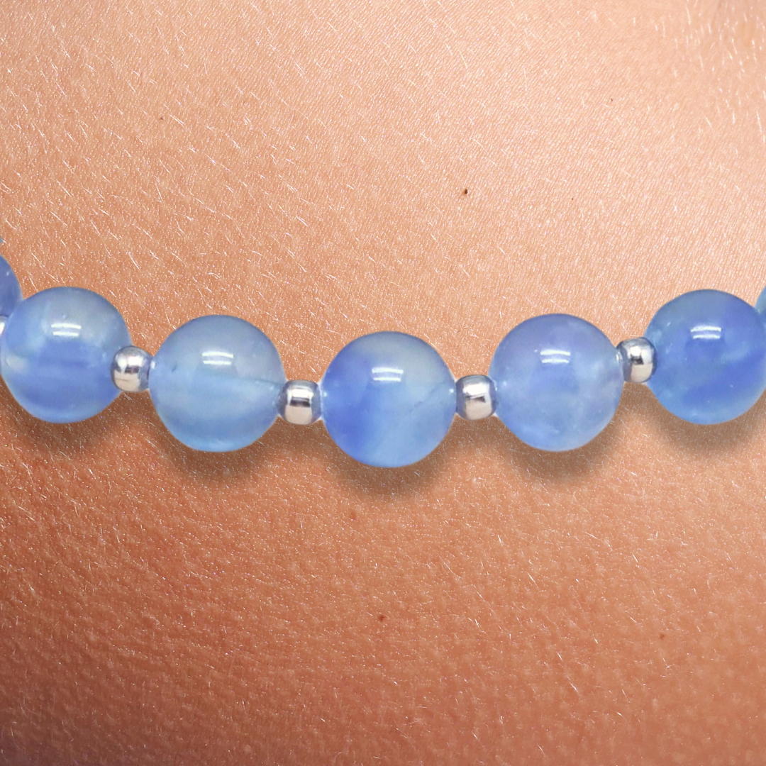 Bracelet en Fluorite bleue 8mm