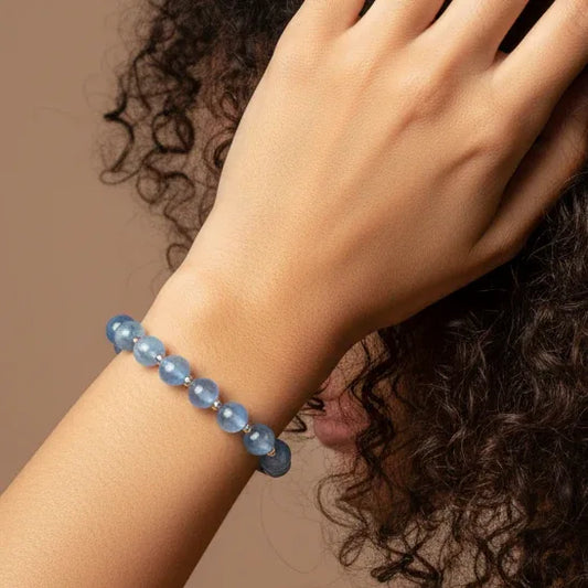 Bracelet en Fluorite bleue 8mm