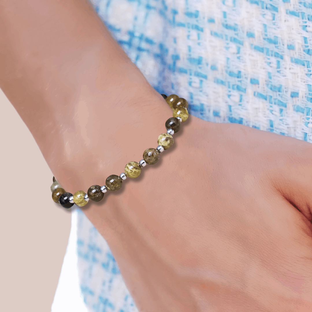 Bracelet en Grenat Tsavorite en 6 ou 8mm au choix