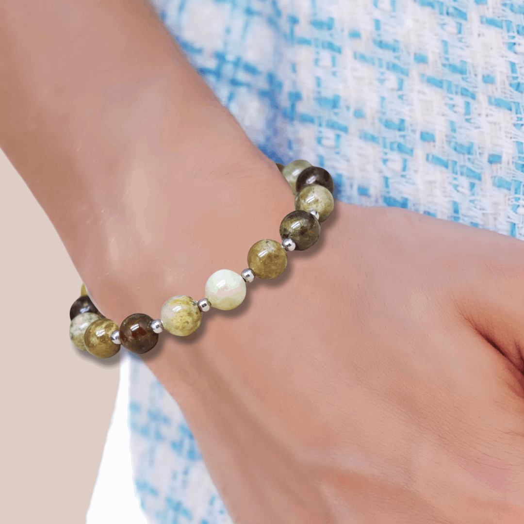 Bracelet en Grenat Tsavorite en 6 ou 8mm au choix