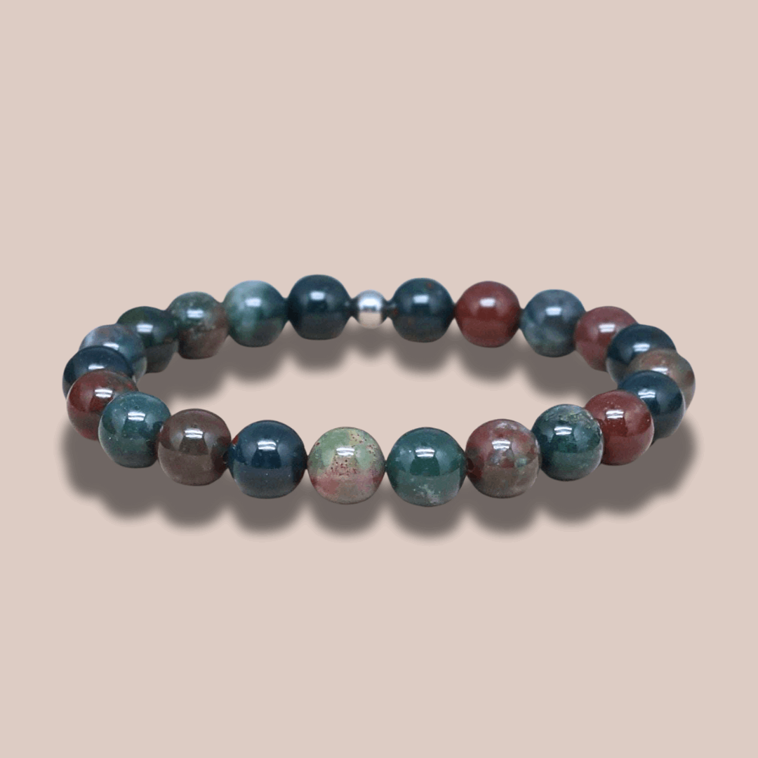 Bracelet en Jaspe Héliotrope