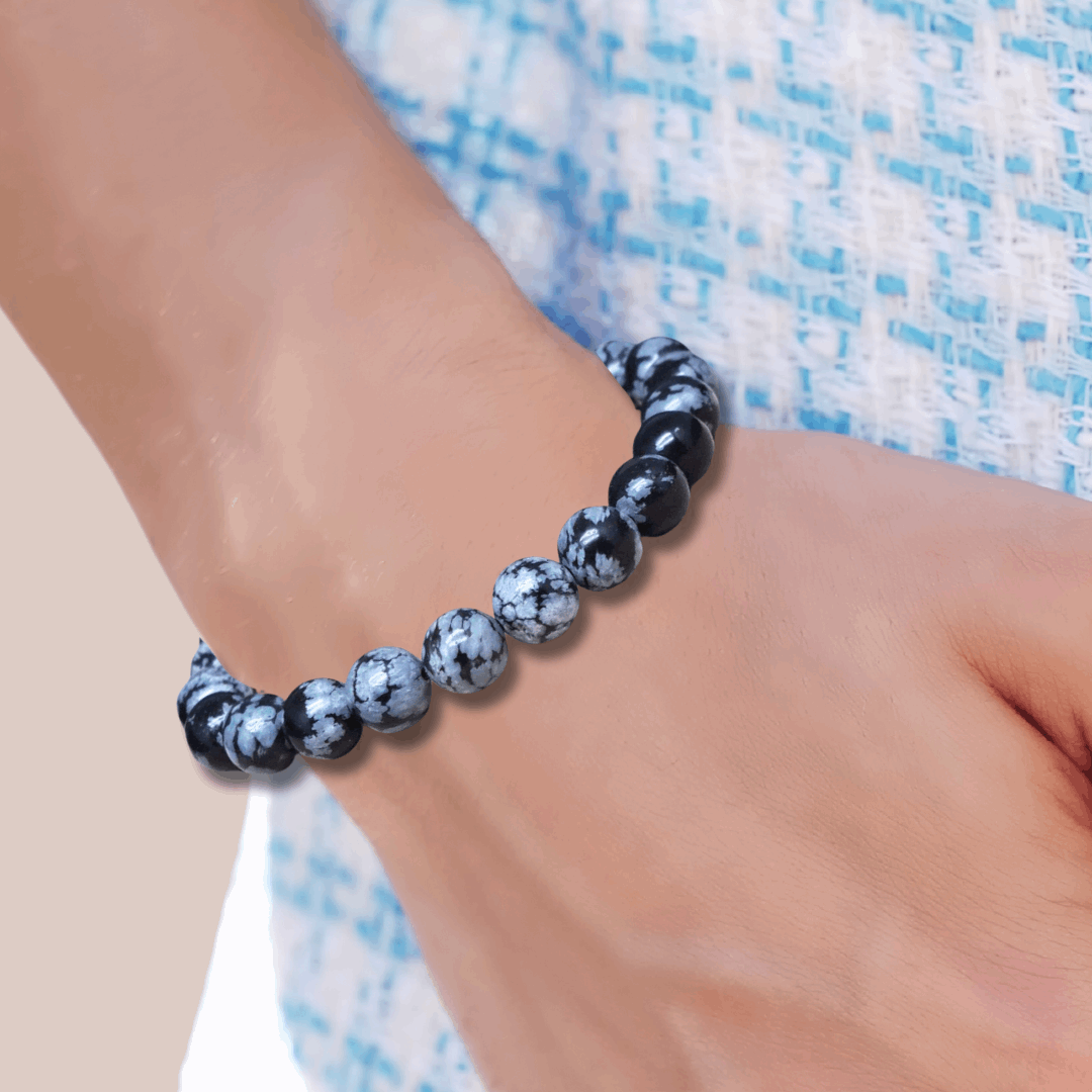 Bracelet en Obsidienne mouchetée