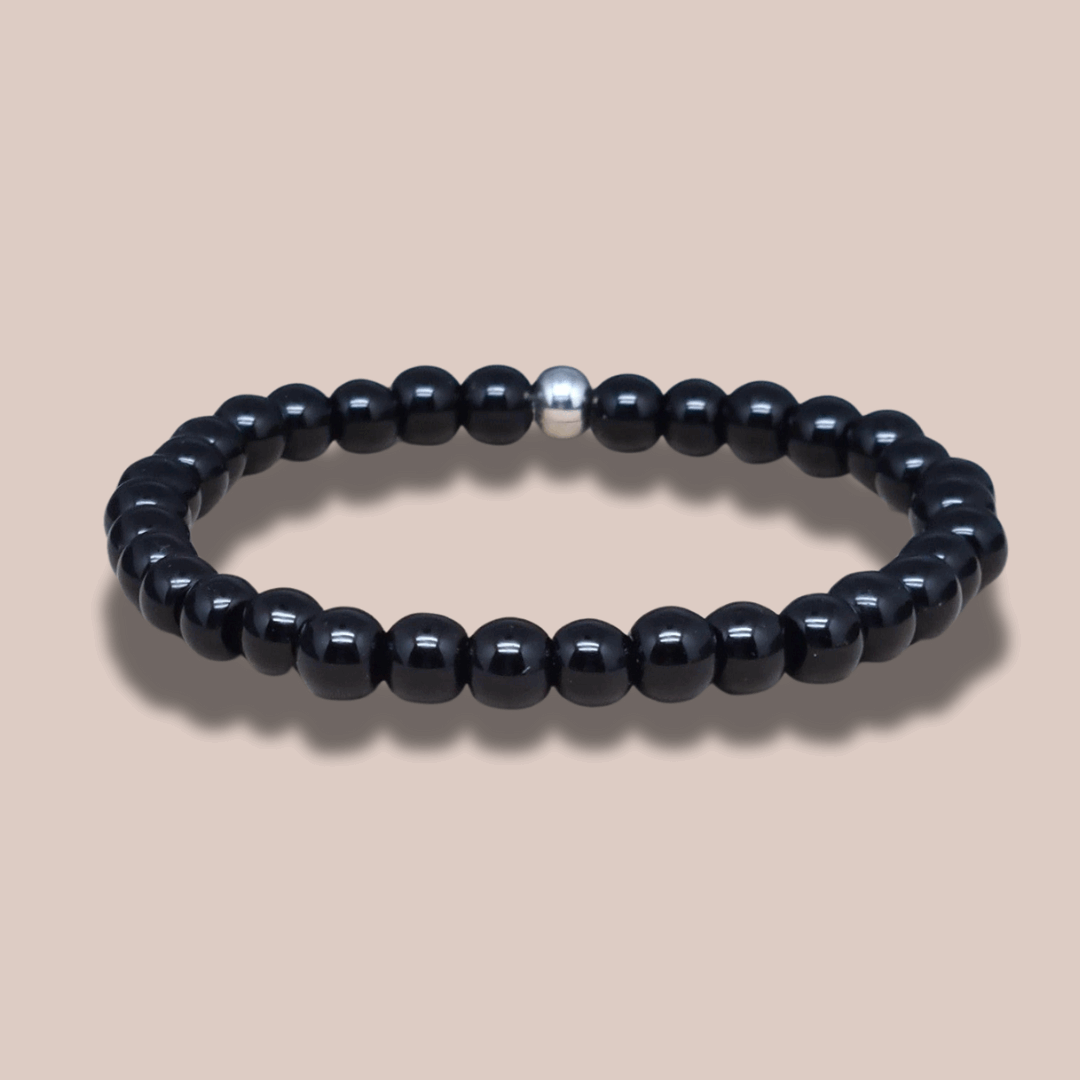 Bracelet en Obsidienne noire 6 ou 8mm au choix