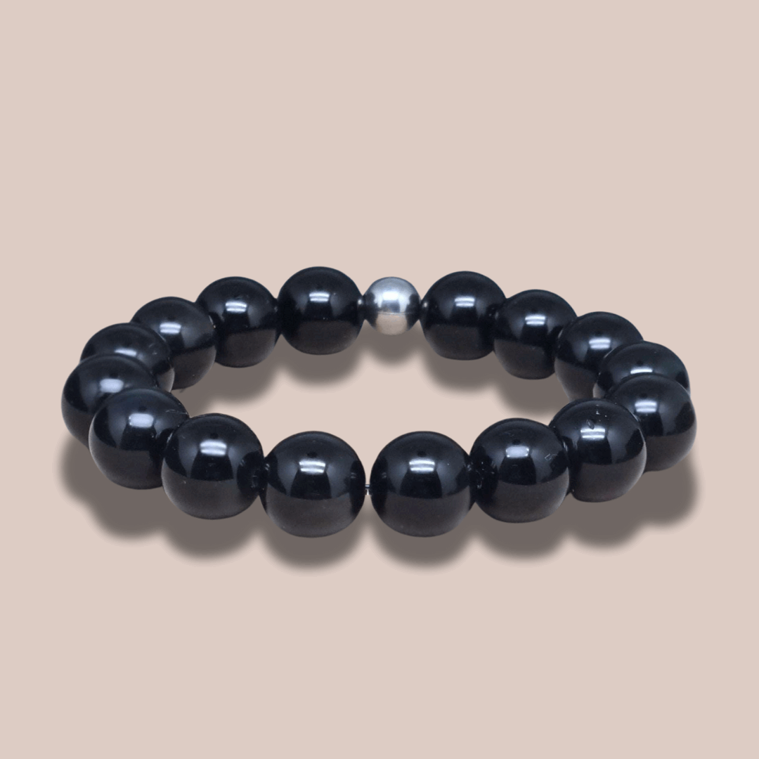 Bracelet en Obsidienne Œil Céleste 8 ou 12mm au choix