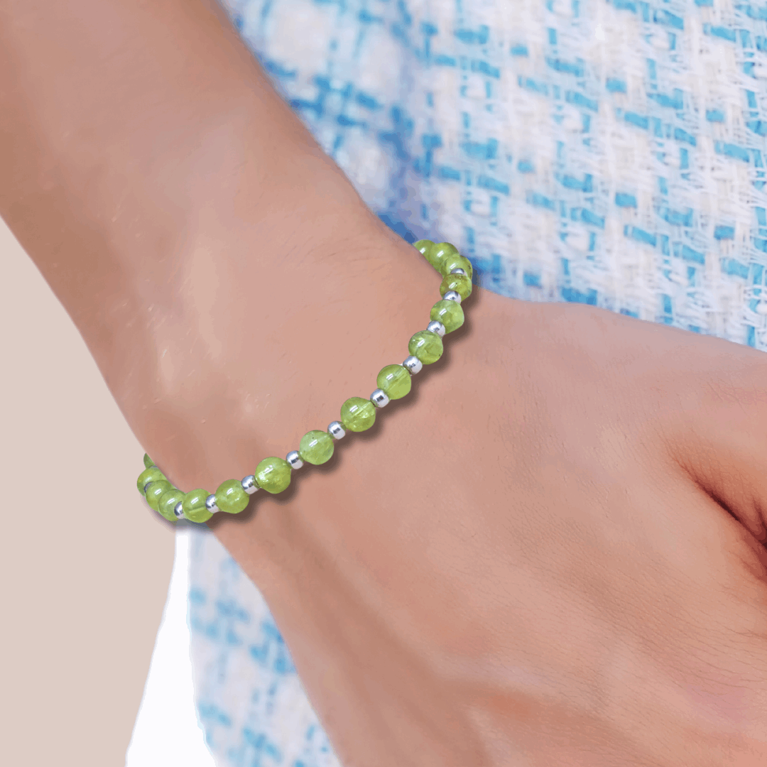 Bracelet en Péridot 5 ou 7mm au choix