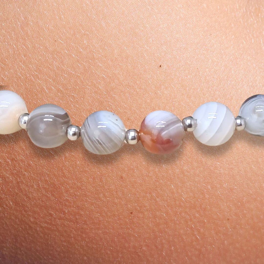 Bracelet en Agate du Botswana