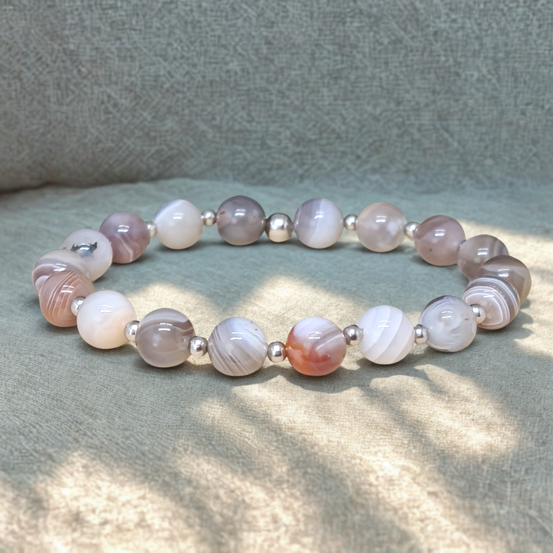 Bracelet en Agate du Botswana