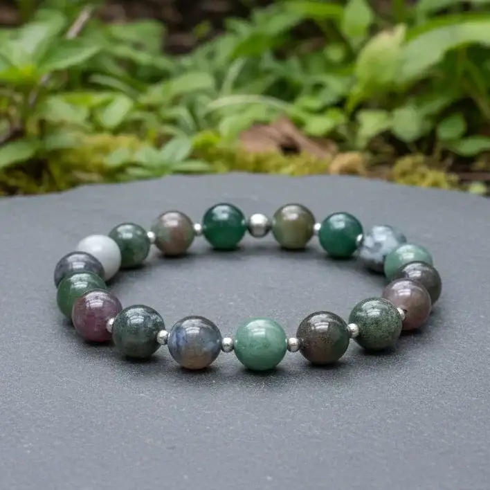 Bracelet en Agate indienne 10mm - 21