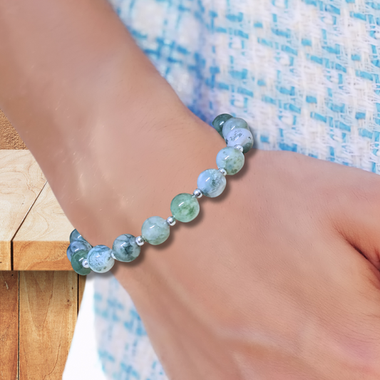 Bracelet en Agate mousse 8mm