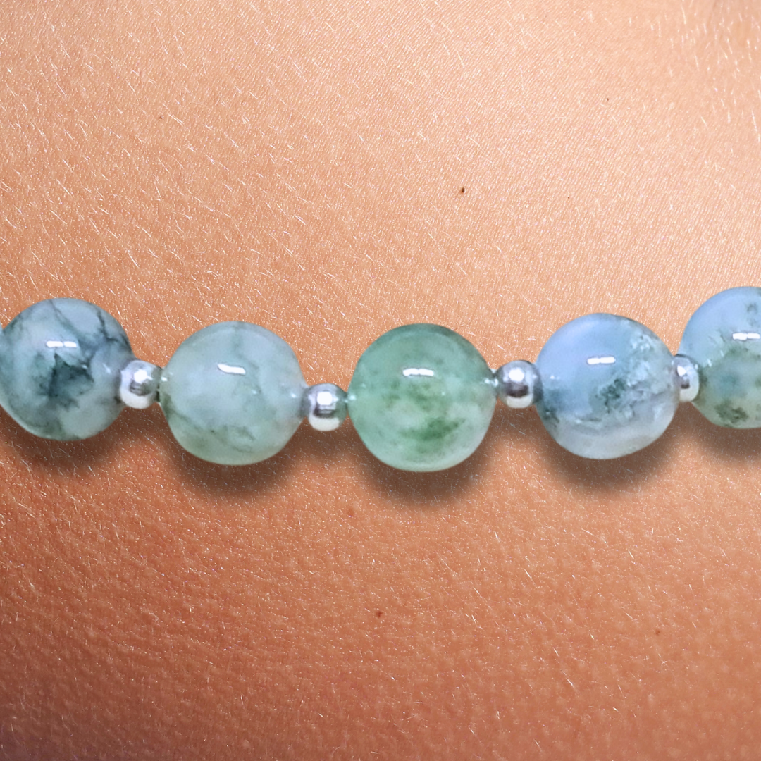 Bracelet en Agate mousse 8mm