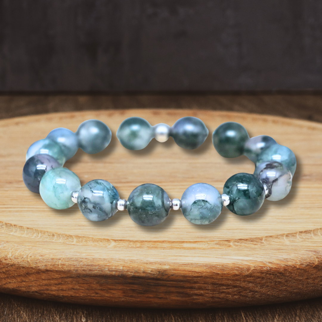 Bracelet en Agate mousse 8mm