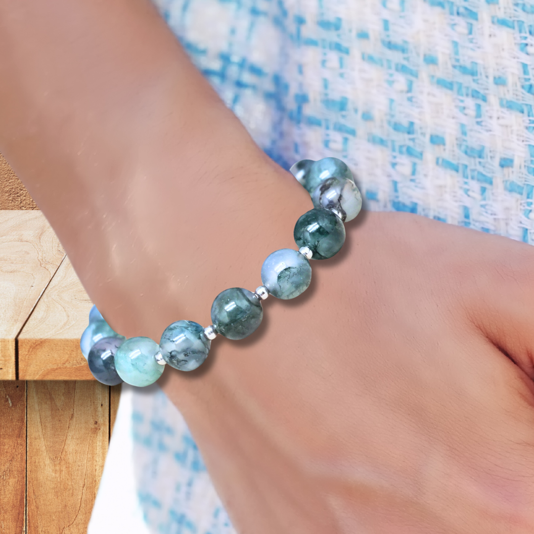 Bracelet en Agate mousse 8mm