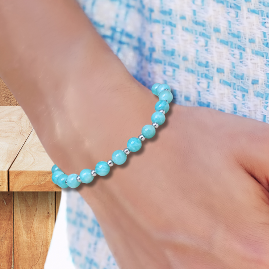 Bracelet en Amazonite 6mm