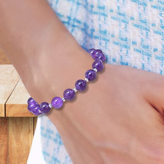 Bracelet en Améthyste 8mm
