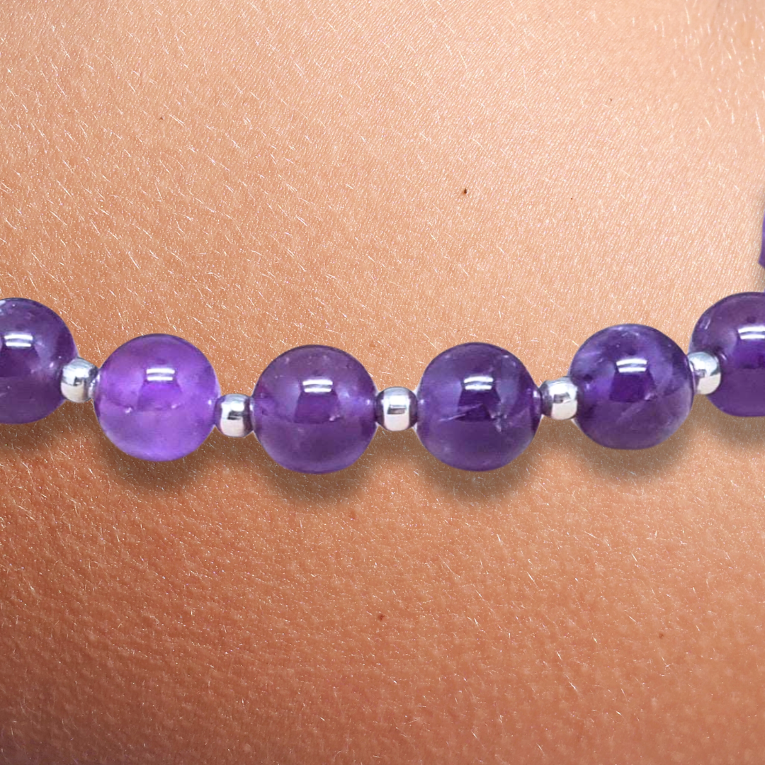 Bracelet en Améthyste 8mm