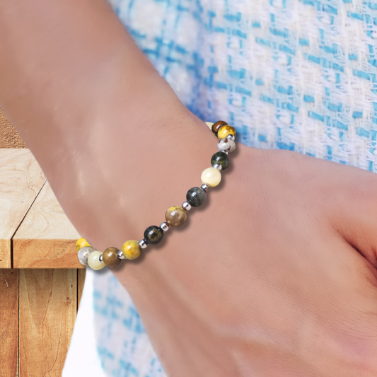 Bracelet en Bumble Bee 6mm - ENAE Minéraux