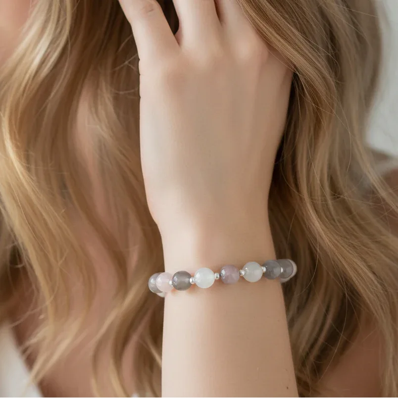 Bracelet en Calcédoine 8mm